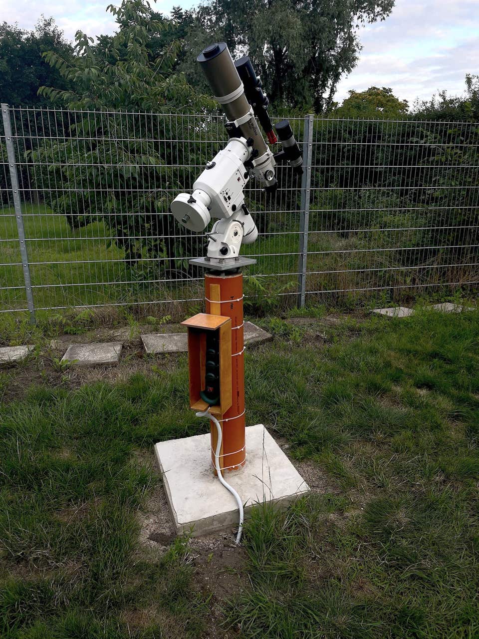 My telescope pier DIY telescope pier with Skywatcher 80/600 on NEQ6